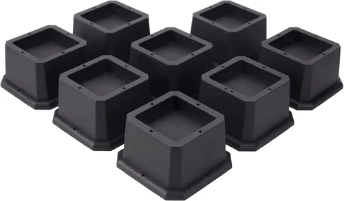 Vista 10 de BTSD-home Elevadores de cama de 1 pulgada resistentes para muebles, para sofá, mesa y silla, color negro, paquete de 4