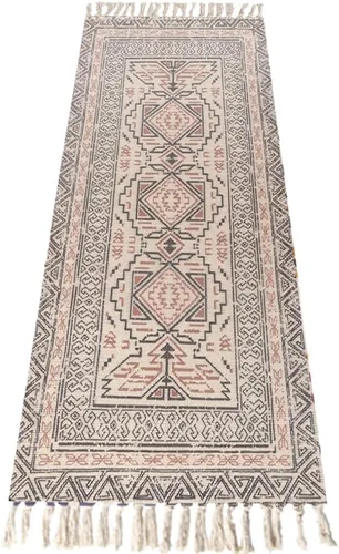 Vista 14 de Cifupy Tapete de yoga orgánico hecho a mano con esterilla de yoga de algodón orgánico, alfombra de yoga plegable y antideslizante tejida a mano que