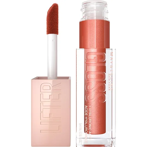 Vista 26 de Maybelline Lifter Gloss, Brillo de Labios Hidratante con Ácido Hialurónico, Alto Brillo para Labios Más Llenos, Perla, Perla Plateada Transparente