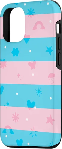 Vista 2 de Funda para iPhone 15 Trans Pride Fun Doodle Style, Transgénero LGBTQ+ Pride