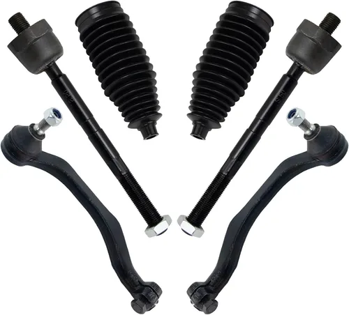 Vista 108 de TRQ Kit de dirección delantera con barra de acoplamiento de fuelle de piñón y cremallera compatible con Toyota Echo 2000-2005