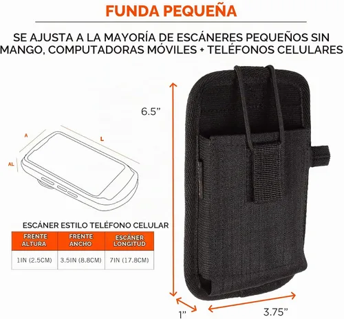 Vista 6 de Ergodyne Squids 5544 - Funda para escáner de código de barras para computadoras móviles de tamaño de teléfono, soporte para escáneres de código