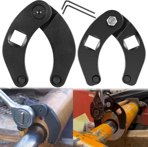 Vista 10 de Sunluway 1266 Llave de tuerca de casquillo ajustable universal para cilindros hidráulicos en la mayoría de equipos de granja y construcción