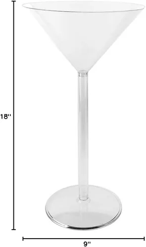 Vista 2 de HOMEFORD Vaso de plástico grande para Martini, 18 pulgadas
