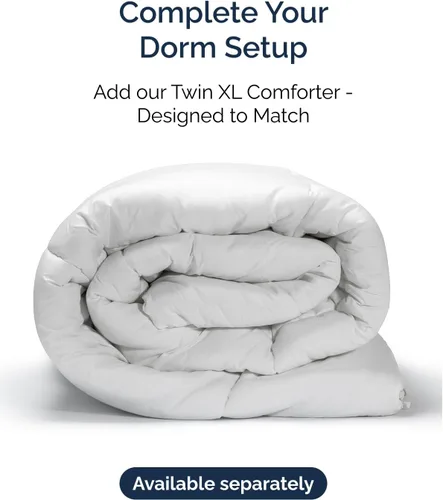 Vista 541 de Extra Deep Twin XL Sheet Set - 3 Piece College Dorm Room - White 01-Blanco