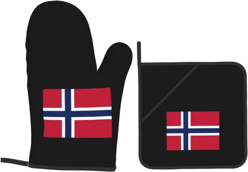 Vista 9 de Norway Flag - Juego de 4 manoplas de horno resistentes al calor