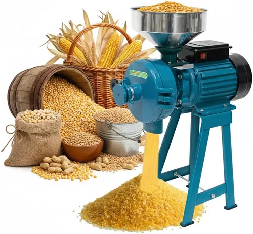 Vista 7 de Molino eléctrico de granos, molino de maíz de 3000 W, 110 V, molino eléctrico, cereales secos, arroz, café, trigo, maíz, molinos con embudo