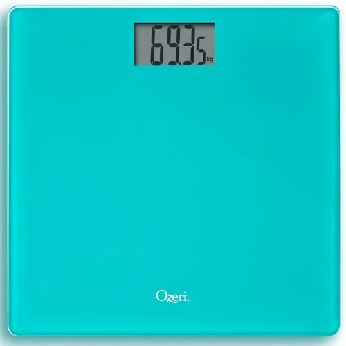 Vista 2 de Ozeri Báscula de baño de precisión (440 libras440.9 lbs) en vidrio templado, con tecnología de sensor de 1.76 oz (0.1 libras0.1 lbs) y tara