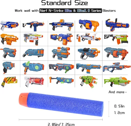 Vista 5 de Paquete de recarga de 600 dardos suaves para Nerf N-Strike Elite Blue