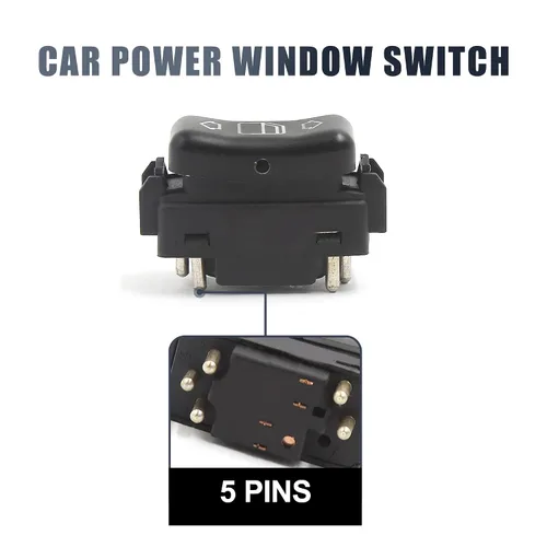 Vista 4 de uxcell Interruptor de ventana eléctrica del lado del conductor maestro 1248204610 reemplazo para Mercedes-Benz W124 W126 W201 coche