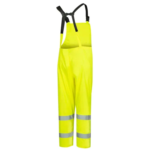 Vista 11 de Pioneer Equipo de lluvia de alta visibilidad Chaqueta de seguridad y pantalones con peto – Alta visibilidad, impermeable, traje de trabajo de PVC