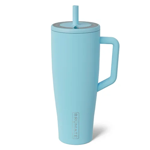 Vista 56 de BrüMate Era Vaso Térmico de 20 oz con Asa y Pajilla Vaso Térmico Aislante 100% A Prueba de Fugas con Tapa y Pajilla Hecho de Acero Inoxidable