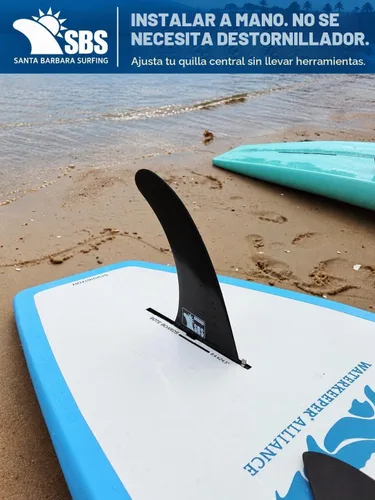 Vista 6 de SBS - Aleta central de 10 pulgadas para longboard, tabla de surf y SUP, caja de aletas central estándar, incluye tornillo y placa de aleta sin