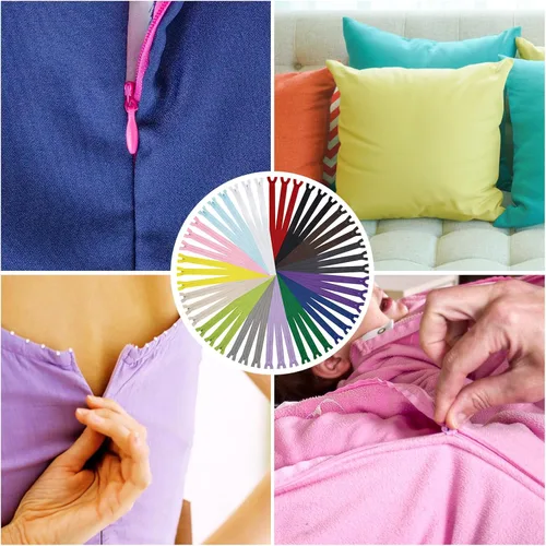 Vista 6 de DOITEM - Cremalleras invisibles para costura, 45 unidades de 10 pulgadas, cremalleras invisibles de nailon multicolor para coser y manualidades, 15