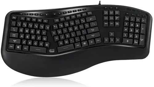 Vista 4 de Adesso Tru-Form 150 AKB-150EB - Teclado ergonómico USB iluminado de 3