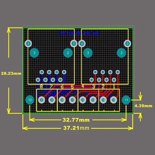 Vista 2 de 2 unids RJ45 8Pin Ethernet Dual Hembra Terminal Breakout Board,0.138 in Pitch Tornillo Conector Placa Blindada Adaptador Terminal de Red