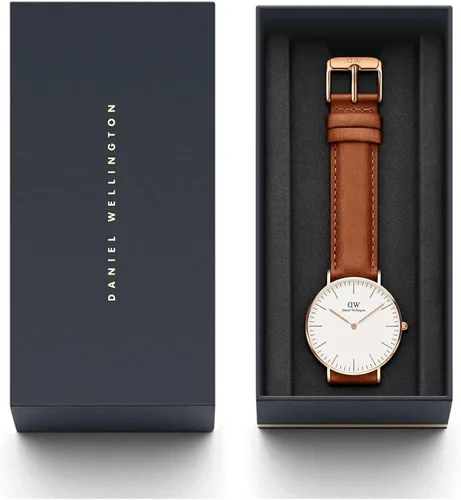 Vista 6 de Daniel Wellington Reloj clásico de cuero oro rosa