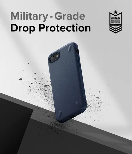 Vista 5 de Ringke Onyx - Funda protectora compatible con iPhone SE 5G (3ª generación, 2022), resistente, duradera, a prueba de golpes, de poliuretano marino
