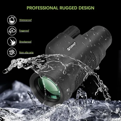 Vista 5 de Telescopio monocular impermeable 8x42 Prisma K9, para viajes, vida silvestre, observación de aves, caza, camping