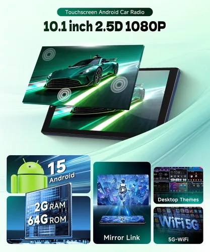 Vista 7 de para Honda Civic 2006-2011 Estéreo de coche Android Carplay inalámbrico Soporte para Android Auto inalámbrico con WiFi Navegación GPS Cámara