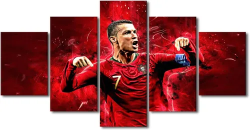 Vista 53 de TUMOVO Lienzo decorativo para pared, cuadro de Cristiano Ronaldo, cuadros de club de fútbol, impresiones en lienzo, póster de arte de pared, arte