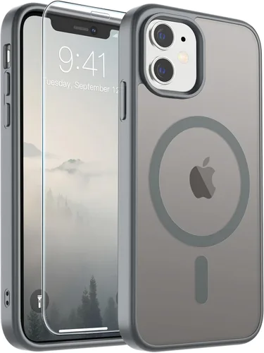 Vista 342 de SUPFINE Funda magnética para iPhone SE 2022 (3ª)/2020 (2ª), iPhone 8 (compatible con MagSafe) (protección contra caídas de grado militar), funda