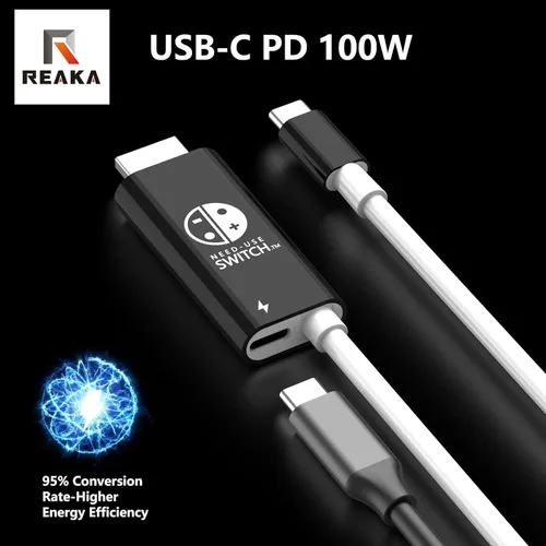 Vista 6 de RREAKA Cable de conversión USB C a 4K HDMI para Nintendo SwitchSwitch OLED, cable adaptador HDMI de TV compatible con Nintendo Switch, Steam Deck