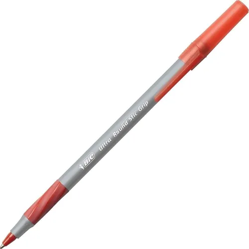 Vista 3 de BIC Round Stic Grip Xtra Comfort - Bolígrafos rojos, punta media (0.047 pulgadas), paquete de 12 unidades, excelentes bolígrafos de escritura