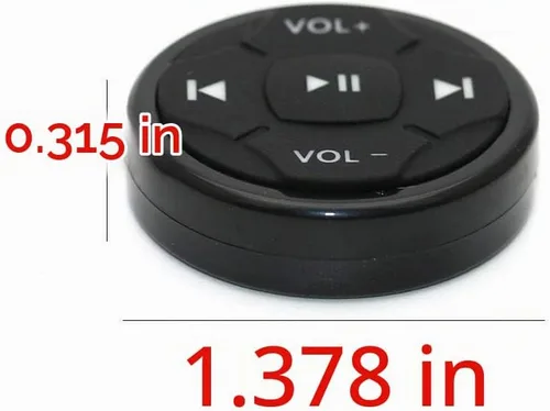Vista 3 de YuYue Electronic Botón inalámbrico Bluetooth de botón multimedia para selfie, control remoto de música, inicio de Siri para iPhone. Se aplica al
