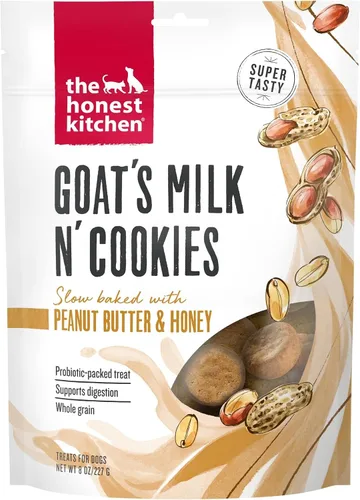Vista 10 de The Honest Kitchen Galletas y Leche de Leche de Cabra: Lentamente Horneadas con Arándanos y Vainilla, Bolsa de 8 onzas
