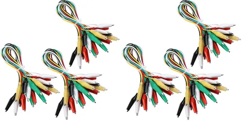 Vista 6 de Elegoo paquete de 30 cables de puente de 50 cm con pinzas de contacto en ambos extremos