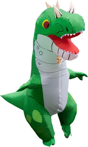 Vista 2 de Dceroyil Disfraz inflable divertido para adultos, disfraz inflable original para Navidad, Halloween