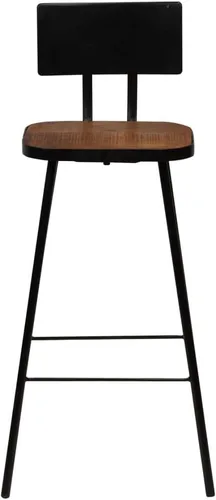 Vista 3 de sillas de bar, taburetes de bar, taburetes de bar, mesa de bar, sillas para barra de cocina, taburetes de bar 4 piezas sólido recuperado taburete