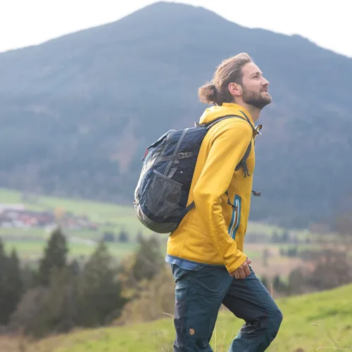 Vista 7 de WATERFLY Mochila de senderismo ligera y plegable, paquete de día 30L azul