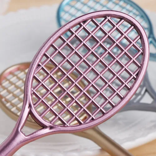 Vista 3 de Mini raqueta de bádminton con forma de limo, kit de suelo de cristal para jugar con bolígrafo de gel de limo