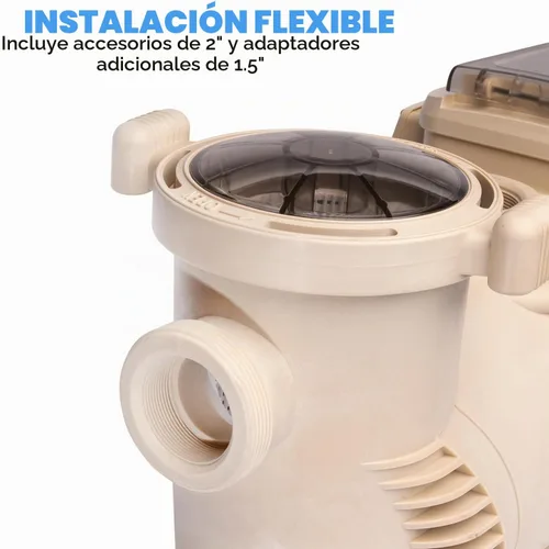 Vista 3 de XtremepowerUS SuperFlow - Bomba de piscina de alta velocidad variable para piscina enterrada con eficiencia energética de 230 V, adaptador de 1-1/2