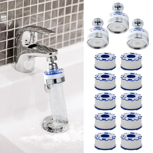Vista 10 de Paquete de 10 cartuchos de repuesto para grifo de agua para fregadero, reemplazo de filtro de agua para grifo, cocina, baño, filtro de fregadero que