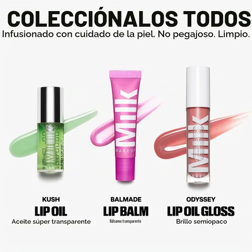 Vista 7 de Milk Makeup KUSH Sheer Hydrating Lip Oil Dragón Verde - Transparente