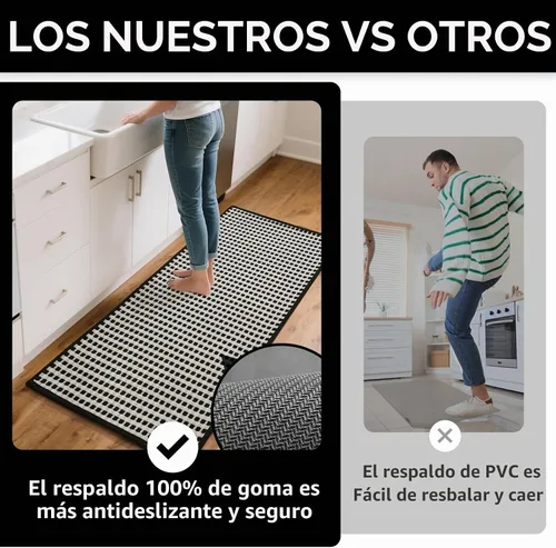 Vista 6 de YDKGL Alfombras de cocina antideslizantes y lavables, color negro, 17 x 30