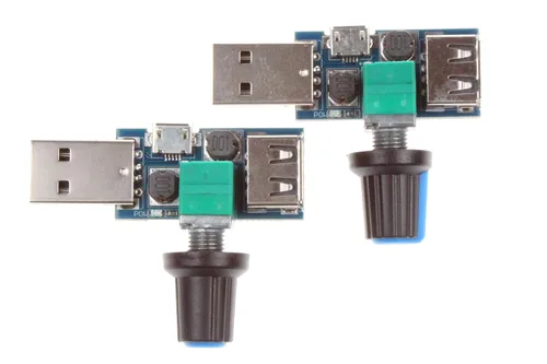 Vista 3 de NOYITO Regulador de controlador de velocidad continua con ventilador USB de 5 V con módulo de velocidad de interruptor DC 4-12V a 2.5-8V 5W