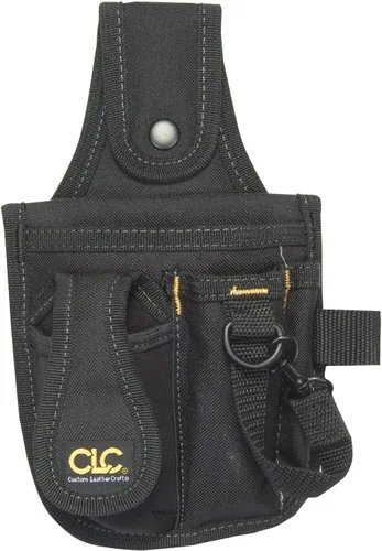 Vista 5 de CLC Custom Leathercraft 1501 - Soporte para herramientas de polietileno y teléfono celular, 4 bolsillos, multicolor, mediano
