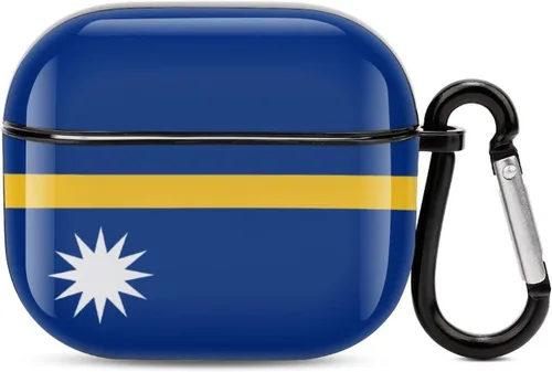 Vista 35 de Lesotho Flag - Funda protectora de cuerpo completo para auriculares Bluetooth para AirPods 3, funda para auriculares con llavero