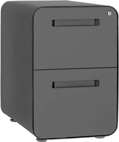 Vista 10 de Laura Davidson Furniture Stockpile - Archivador móvil de 2 cajones con cerradura, archivador de metal para debajo del escritorio, carpetas