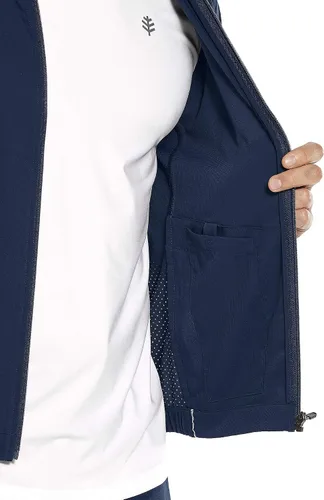 Vista 6 de Coolibar Chaqueta deportiva Outpace UPF 50+ para hombre, protección solar