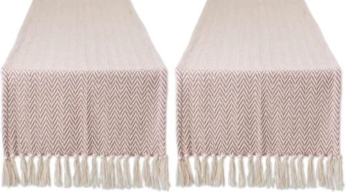 Vista 25 de DII Woven Basic - Camino de mesa Chevron de la colección de mesa, 15 x 72 pulgadas, gris