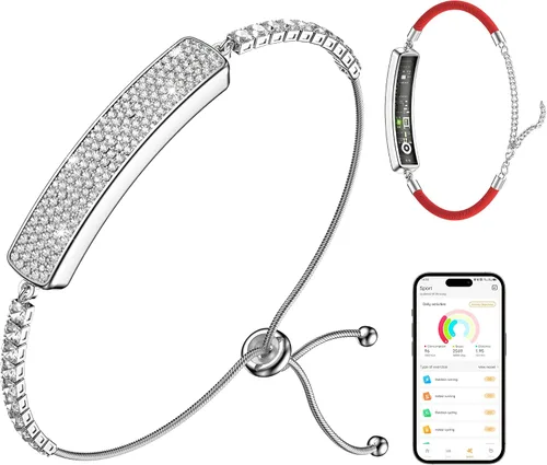 Vista 8 de Pulsera inteligente para mujer, regalos del día de San Valentín, seguimiento de actividad de salud, frecuencia cardíaca 24/7, HRV, oxígeno en sangre