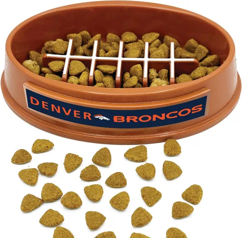Vista 13 de NFL Super-Bowl Philadelphia Eagles - Cuenco de alimentación lenta para perros y gatos. Diseño de fútbol para una digestión saludable. Antideslizante