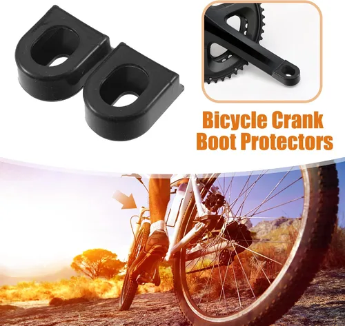 Vista 2 de X AUTOHAUX 2 piezas de silicona para bicicleta, protector de manivela para bicicleta de montaña, funda de gel, protección para brazo de manivela