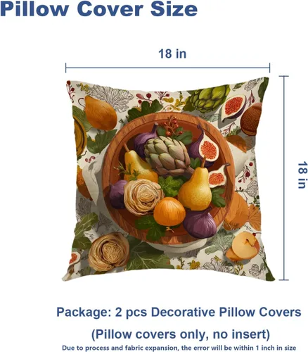 Vista 29 de Batmerry Autumn Forest Throw Pillow Covers, Yellow Orange Foliage in Fall Park Decorative Pillow Covers Digital Printing Blended for Couch Sofa Bed