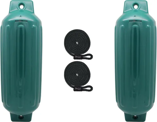 Vista 50 de Extreme Max 3006.7375 BoatTector Defensa Inflable Value Paquete de 2 - 4.5" x 16", Negro